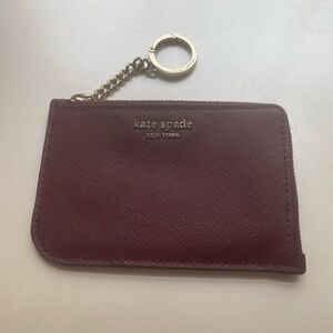 Kate Spade Burgundy Key & Card Holder